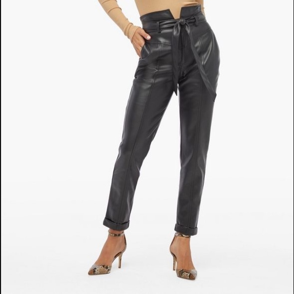 High rise pleather black pants! Brand new!